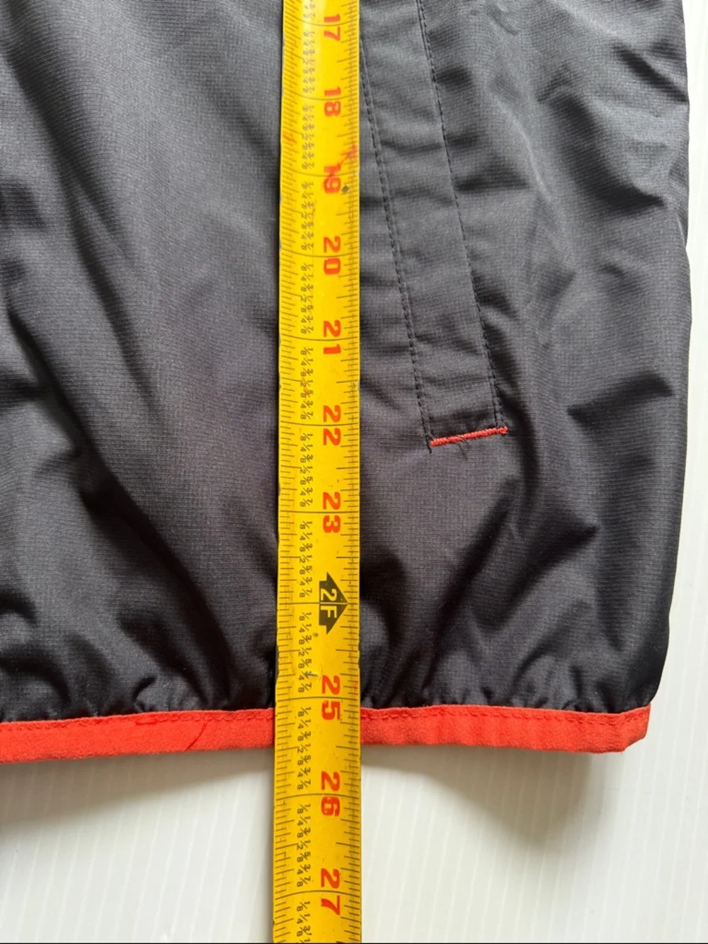 Air Jordan Black, hooded Windbreaker Jacket with Neon Zip. Youth Size XL
